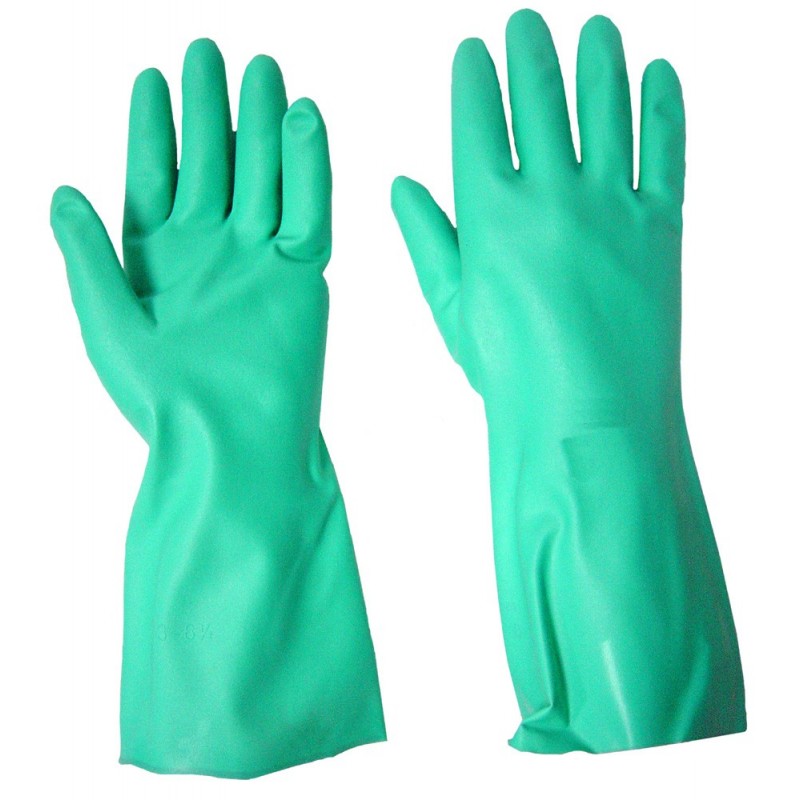 Nitrile Green Chemical Gloves